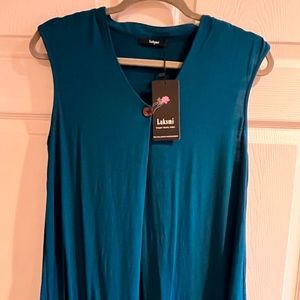 Teal tunic.